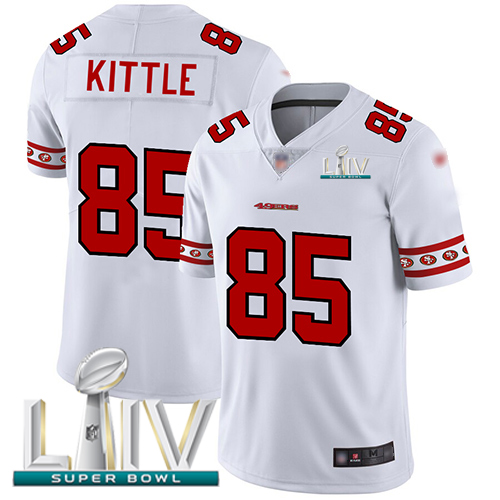 San Francisco 49ers Nike #85 George Kittle White Super Bowl LIV 2020 Men Stitched NFL Limited Team Logo Fashion Jersey->san francisco 49ers->NFL Jersey